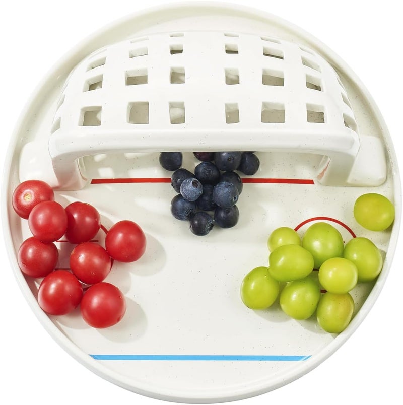 Gute Hockey Themed Ceramic Plate - Fun Hockey Rink Design with 3D Net - Ice Hockey Birthday Party Decor Sport Events Hockey Gifts Serving Platter - Durable, BPA-Free, Dishwasher Safe 9.8" L - Image 2